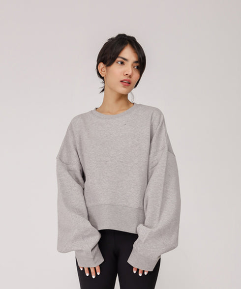 Women's Cropped Oversized Sweatshirt